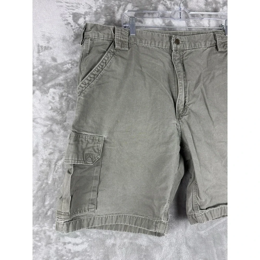 Vintage Carhartt Duck Work Shorts Canvas Green Men's Size 42 Utility Outdoor